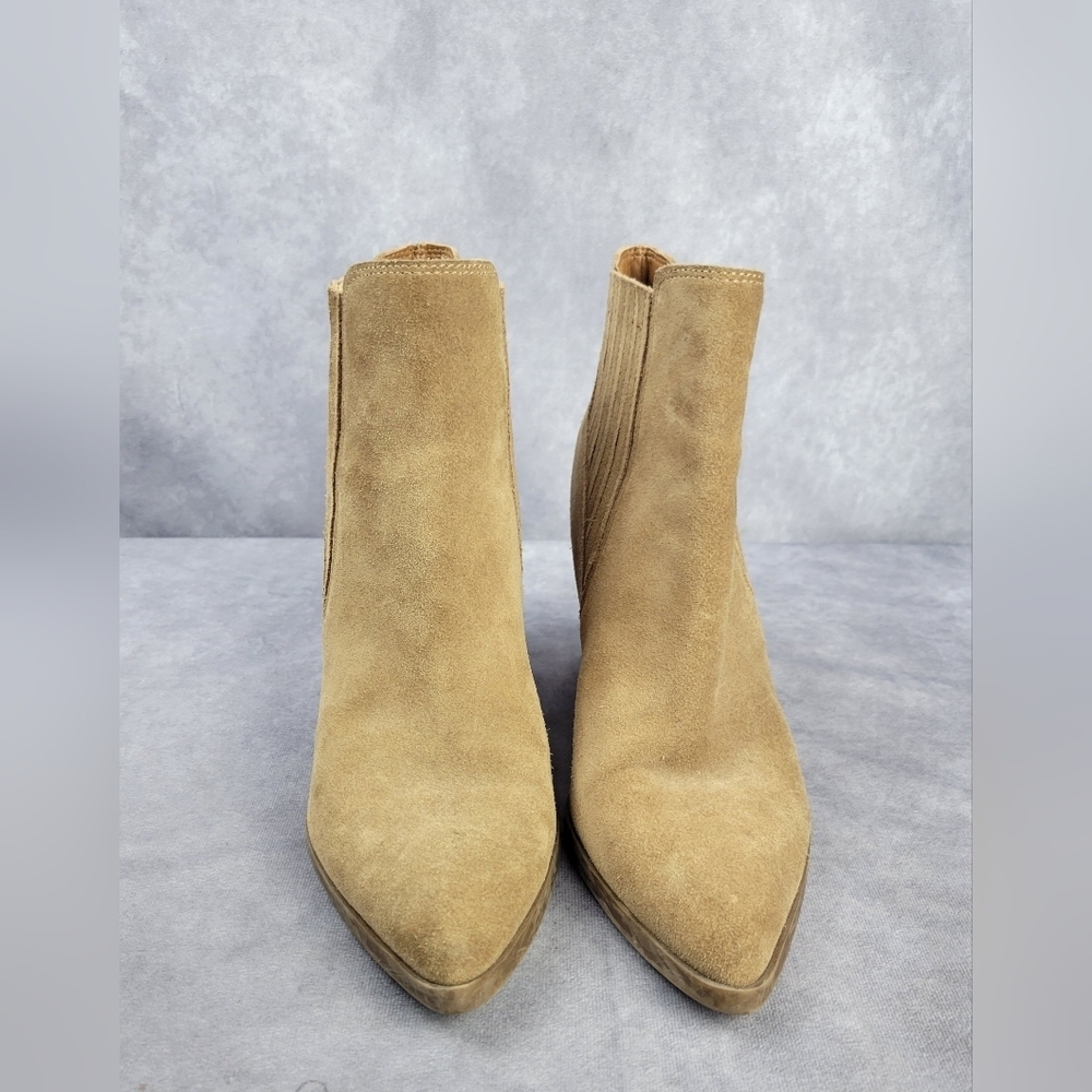 Marc Fisher Yatina Tan suede Chelsea boot Women's Size 8.5